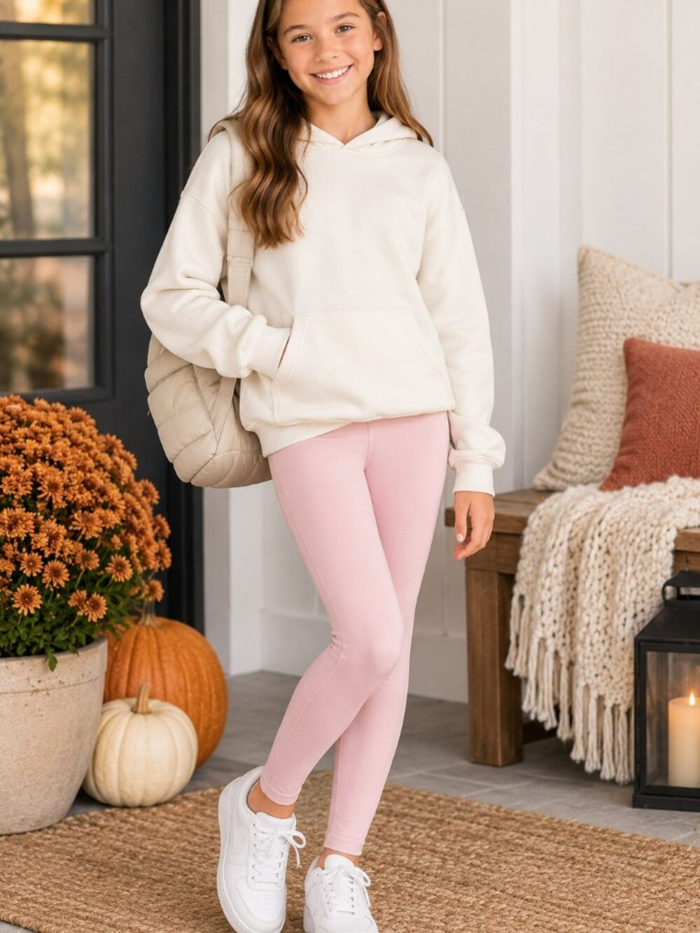 Athleta Girl Chit Chat Powervita Leggings Pink Size 14